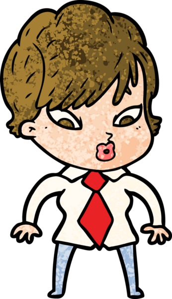 Bir insan tarafından çizilmiş karikatür kadın.