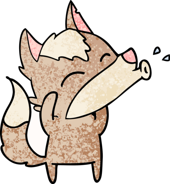 Bir insan tarafından çizilmiş uluyan kurt çizgi filmi.