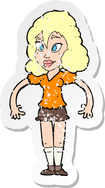 Bir insan tarafından çizilmiş bir karikatürün gerilimli çıkartması.