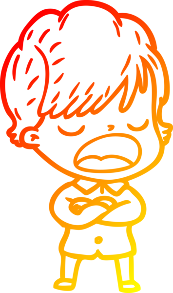 Bir insan tarafından çizilmiş bir karikatür kadın çizimi.