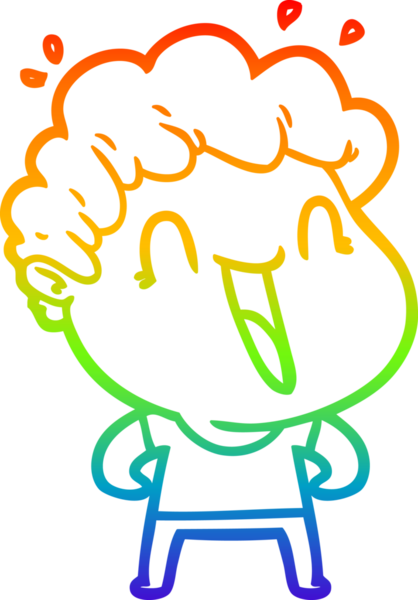 Bir insan tarafından çizilmiş mutlu bir adamın çizgi çizimi.