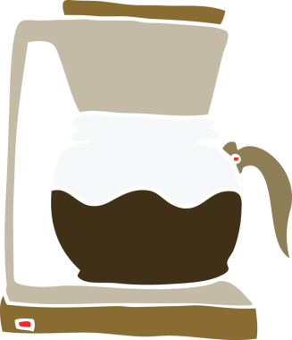 bir insan tarafından çizilmiş karalama kahve makinesi.