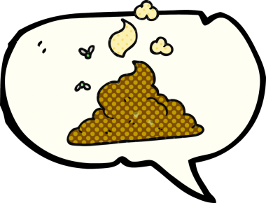 Bir insan tarafından çizilmiş, karikatür karikatürü çizilmiş, gübre yığını.