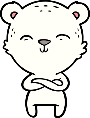 Bir insan tarafından çizilmiş kutup ayısı karikatürü