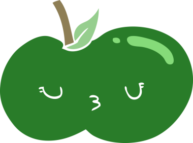 Bir insan tarafından çizilmiş düz renk çizgi film.