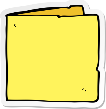 Bir insan tarafından çizilmiş bir kartın çıkartması.