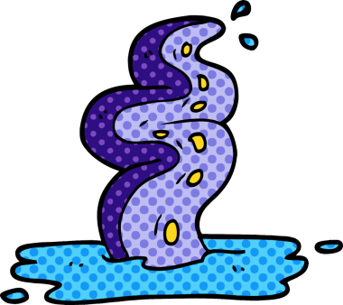 Bir insan tarafından çizilmiş karalama ürkütücü dokunaç.