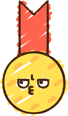 Bir insan tarafından çizilen Altın Madalya Tebeşiri