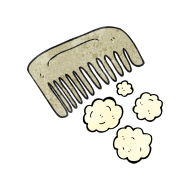 Bir insan tarafından çizilmiş el yapımı karikatür tarağı.