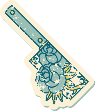 Bir satırın ve bir insanın çizdiği çiçeklerin sembolik dövmeli resmi.