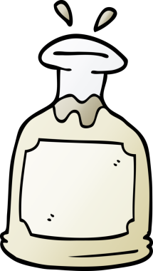 Bir insan tarafından çizilmiş karalama cam sürahisi.