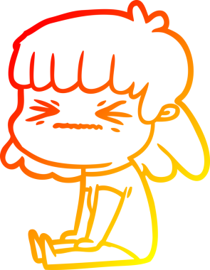 Bir insan tarafından çizilmiş bir karikatür kadın çizimi