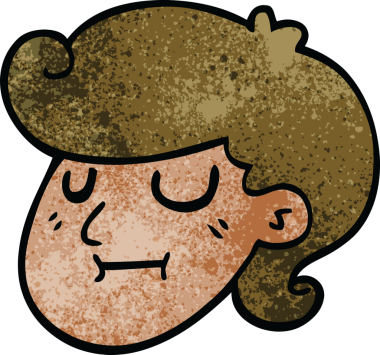 Bir insan tarafından çizilmiş bir kız yüzü karalaması