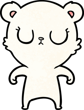 Bir insan tarafından çizilmiş kutup ayısı karikatürü