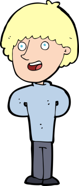 Bir insan tarafından çizilmiş mutlu bir adam.