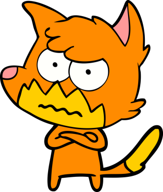 Bir insan tarafından çizilmiş bir tilki.