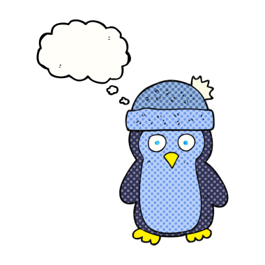 Bir insan tarafından çizilmiş serbest çizim baloncuk pengueni.