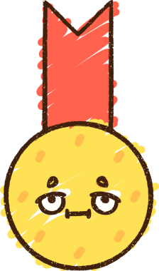 Bir insan tarafından çizilen Altın Madalya Tebeşiri