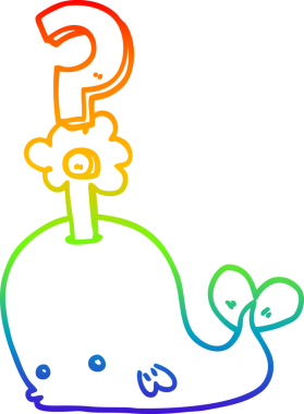 gökkuşağı gradyanı çizimi bir insan tarafından çizilmiş bir karikatür meraklı balina