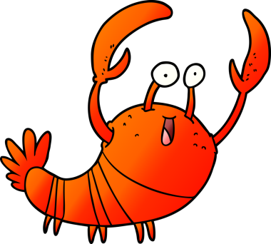 Bir insan tarafından çizilmiş ıstakoz.