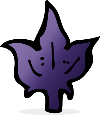 Bir insan tarafından çizilmiş çizgi film yaprağı sembolü