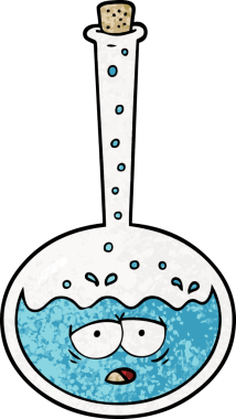 bir insan tarafından çizilen kimyasal reaksiyon.