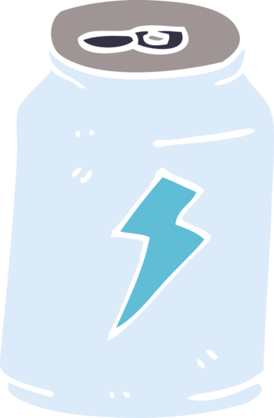 Bir insan tarafından çizilmiş enerji içeceği konservesi.