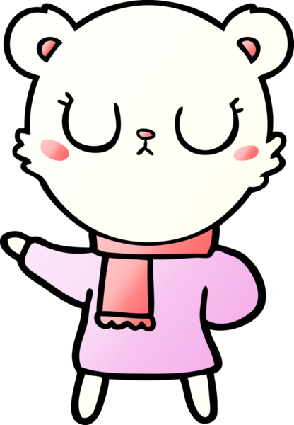 Bir insan tarafından çizilmiş kutup ayısı karikatürü