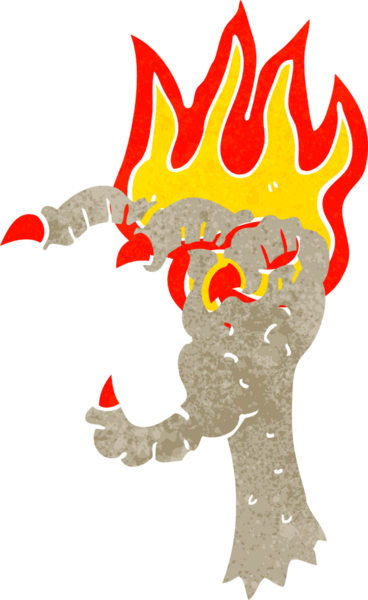 Bir insan tarafından çizilmiş garip pençeli çizgi film.