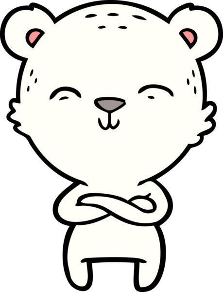 Bir insan tarafından çizilmiş kutup ayısı karikatürü