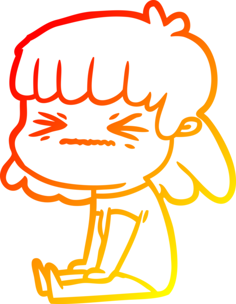 Bir insan tarafından çizilmiş bir karikatür kadın çizimi