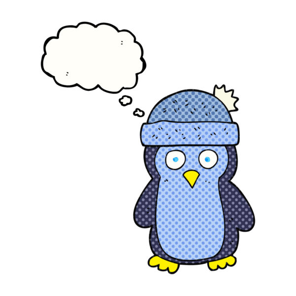 Bir insan tarafından çizilmiş serbest çizim baloncuk pengueni.