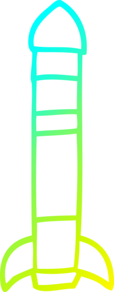 Bir insan tarafından çizilmiş bir çizgi roketin soğuk eğimli çizgisi.