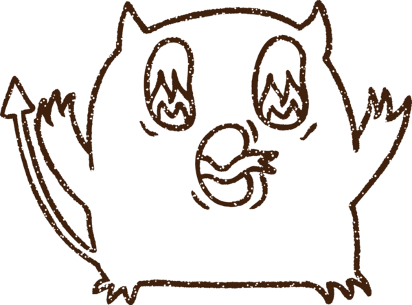 Alevli Küçük Kömür Bir insan tarafından çizilmiş