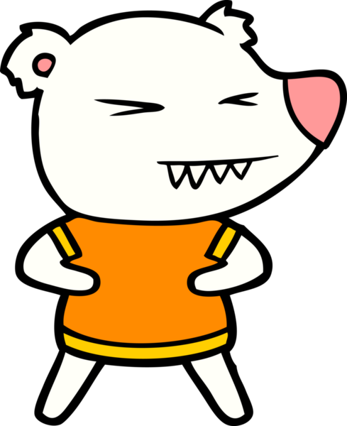 Bir insan tarafından çizilmiş kutup ayısı karikatürü