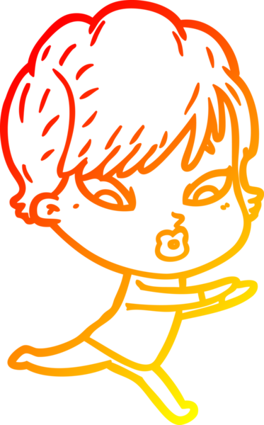 Bir insan tarafından çizilmiş bir karikatür kadın çizimi