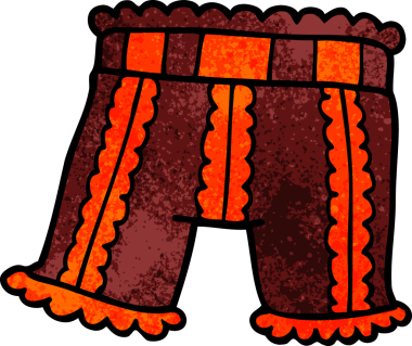 Bir insan tarafından çizilmiş karalama iç çamaşırı.