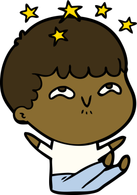 çizgi film bir insan tarafından çizilmiş hayret verici çocuk.