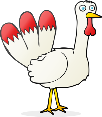 Bir insan tarafından çizilmiş serbest çizim hindi.