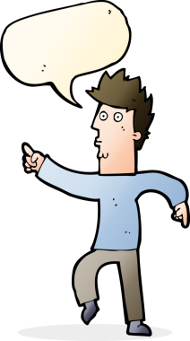 Bir insan tarafından çizilen konuşma baloncuğuyla ilgili endişeli bir çizgi film.