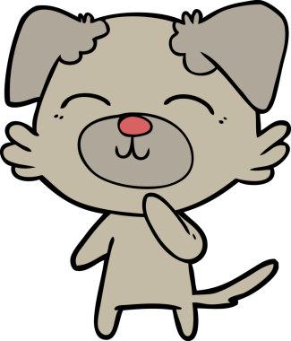 Bir insan tarafından çizilmiş çizgi köpek düşüncesi.