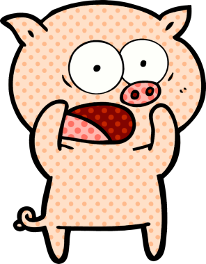 Bir insan tarafından çizilmiş domuz bağırması.