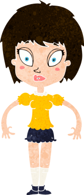 Bir insan tarafından çizilmiş güzel bir kız.