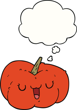 Bir insan tarafından çizilmiş balkabağı.