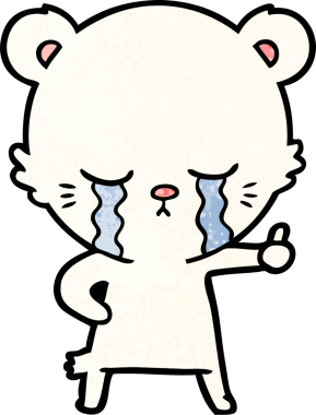 Bir insan tarafından çizilmiş kutup ayısı karikatürü