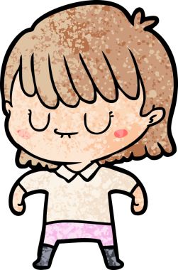 Bir insan tarafından çizilmiş karikatür kadın.