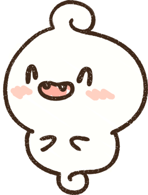 Bir insan tarafından çizilmiş şirin Hayalet Tebeşiri