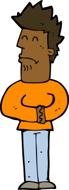 bir insan tarafından çizilmiş sinirli bir adam.