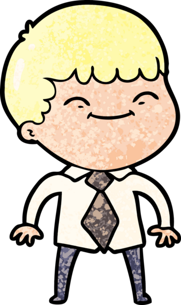 Bir insan tarafından çizilmiş mutlu çocuk çizgi filmi.