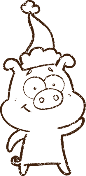 Noel Domuz Kömürü Bir insan tarafından çizilmiş